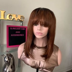 COPY - Front Bang bob wig 12inch virgin Human hair wig